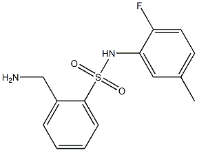 2-(aminomethyl)-N-(2-fluoro-5-methylphenyl)benzene-1-sulfonamide Struktur