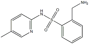 2-(aminomethyl)-N-(5-methylpyridin-2-yl)benzene-1-sulfonamide Struktur