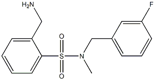 2-(aminomethyl)-N-[(3-fluorophenyl)methyl]-N-methylbenzene-1-sulfonamide Struktur