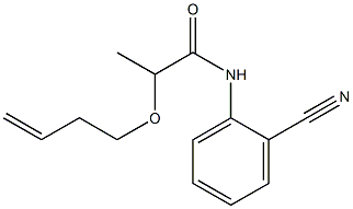 2-(but-3-en-1-yloxy)-N-(2-cyanophenyl)propanamide Struktur