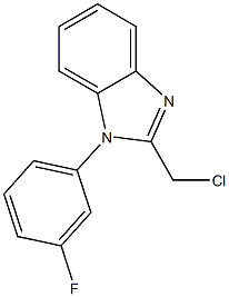 2-(chloromethyl)-1-(3-fluorophenyl)-1H-1,3-benzodiazole Struktur