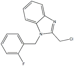 2-(chloromethyl)-1-[(2-fluorophenyl)methyl]-1H-1,3-benzodiazole Struktur