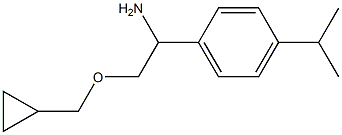 2-(cyclopropylmethoxy)-1-[4-(propan-2-yl)phenyl]ethan-1-amine Struktur