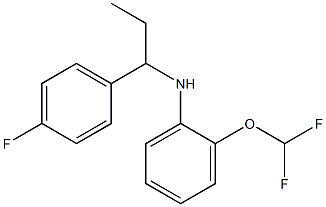 2-(difluoromethoxy)-N-[1-(4-fluorophenyl)propyl]aniline Struktur