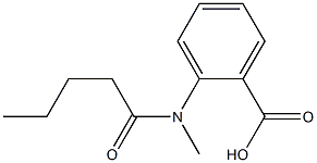 2-(N-methylpentanamido)benzoic acid Struktur