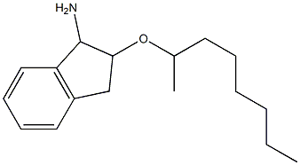 2-(octan-2-yloxy)-2,3-dihydro-1H-inden-1-amine Struktur