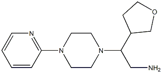 2-(oxolan-3-yl)-2-[4-(pyridin-2-yl)piperazin-1-yl]ethan-1-amine Struktur