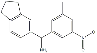 2,3-dihydro-1H-inden-5-yl(3-methyl-5-nitrophenyl)methanamine Struktur