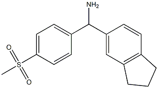 2,3-dihydro-1H-inden-5-yl(4-methanesulfonylphenyl)methanamine Struktur