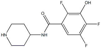 2,4,5-trifluoro-3-hydroxy-N-(piperidin-4-yl)benzamide Struktur