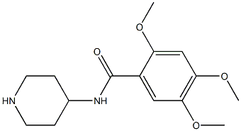 2,4,5-trimethoxy-N-(piperidin-4-yl)benzamide Struktur