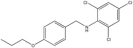 2,4,6-trichloro-N-[(4-propoxyphenyl)methyl]aniline Struktur