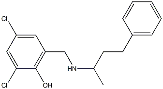 2,4-dichloro-6-{[(4-phenylbutan-2-yl)amino]methyl}phenol Struktur