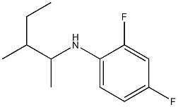 2,4-difluoro-N-(3-methylpentan-2-yl)aniline Struktur