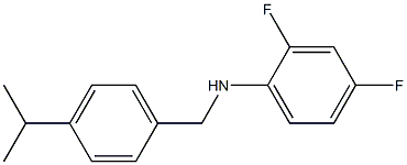 2,4-difluoro-N-{[4-(propan-2-yl)phenyl]methyl}aniline Struktur