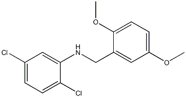 2,5-dichloro-N-[(2,5-dimethoxyphenyl)methyl]aniline Struktur