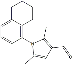 2,5-dimethyl-1-(5,6,7,8-tetrahydronaphthalen-1-yl)-1H-pyrrole-3-carbaldehyde Struktur