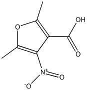 2,5-dimethyl-4-nitro-3-furoic acid Struktur