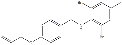 2,6-dibromo-4-methyl-N-{[4-(prop-2-en-1-yloxy)phenyl]methyl}aniline Struktur