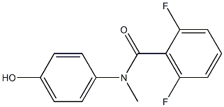 2,6-difluoro-N-(4-hydroxyphenyl)-N-methylbenzamide Struktur