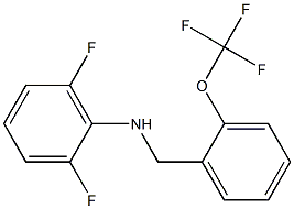 2,6-difluoro-N-{[2-(trifluoromethoxy)phenyl]methyl}aniline Struktur