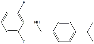 2,6-difluoro-N-{[4-(propan-2-yl)phenyl]methyl}aniline Struktur