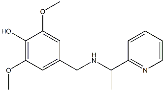 2,6-dimethoxy-4-({[1-(pyridin-2-yl)ethyl]amino}methyl)phenol Struktur