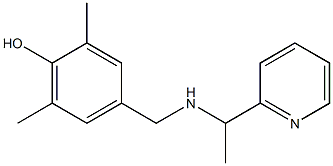 2,6-dimethyl-4-({[1-(pyridin-2-yl)ethyl]amino}methyl)phenol Struktur