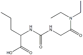 2-[({[2-(diethylamino)-2-oxoethyl]amino}carbonyl)amino]pentanoic acid Struktur