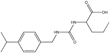 2-[({[4-(propan-2-yl)phenyl]methyl}carbamoyl)amino]pentanoic acid Struktur