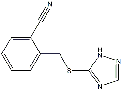 2-[(1H-1,2,4-triazol-5-ylsulfanyl)methyl]benzonitrile Struktur