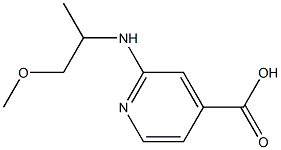 2-[(1-methoxypropan-2-yl)amino]pyridine-4-carboxylic acid Struktur