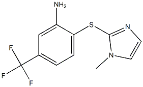 2-[(1-methyl-1H-imidazol-2-yl)sulfanyl]-5-(trifluoromethyl)aniline Struktur