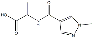 2-[(1-methyl-1H-pyrazol-4-yl)formamido]propanoic acid Struktur