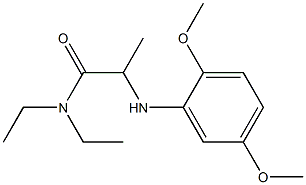 2-[(2,5-dimethoxyphenyl)amino]-N,N-diethylpropanamide Struktur