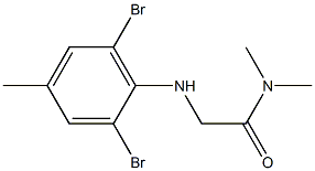 2-[(2,6-dibromo-4-methylphenyl)amino]-N,N-dimethylacetamide Struktur