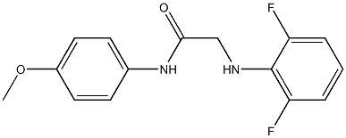 2-[(2,6-difluorophenyl)amino]-N-(4-methoxyphenyl)acetamide Struktur