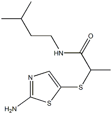 2-[(2-amino-1,3-thiazol-5-yl)sulfanyl]-N-(3-methylbutyl)propanamide Struktur