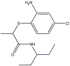 2-[(2-amino-4-chlorophenyl)sulfanyl]-N-(pentan-3-yl)propanamide Struktur