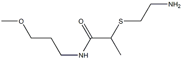 2-[(2-aminoethyl)sulfanyl]-N-(3-methoxypropyl)propanamide Struktur