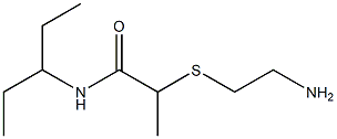 2-[(2-aminoethyl)sulfanyl]-N-(pentan-3-yl)propanamide Struktur