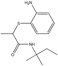 2-[(2-aminophenyl)sulfanyl]-N-(2-methylbutan-2-yl)propanamide Struktur