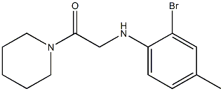 2-[(2-bromo-4-methylphenyl)amino]-1-(piperidin-1-yl)ethan-1-one Struktur