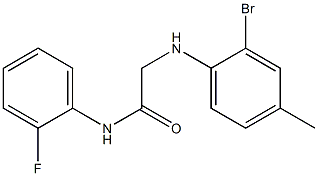 2-[(2-bromo-4-methylphenyl)amino]-N-(2-fluorophenyl)acetamide Struktur