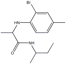 2-[(2-bromo-4-methylphenyl)amino]-N-(butan-2-yl)propanamide Struktur