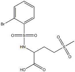 2-[(2-bromobenzene)sulfonamido]-4-methanesulfonylbutanoic acid Struktur