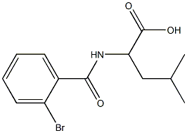 2-[(2-bromobenzoyl)amino]-4-methylpentanoic acid Struktur