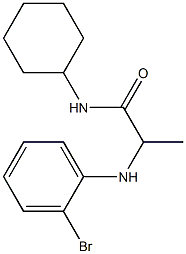 2-[(2-bromophenyl)amino]-N-cyclohexylpropanamide Struktur