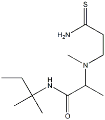 2-[(2-carbamothioylethyl)(methyl)amino]-N-(2-methylbutan-2-yl)propanamide Struktur