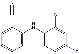 2-[(2-chloro-4-fluorophenyl)amino]benzonitrile Struktur